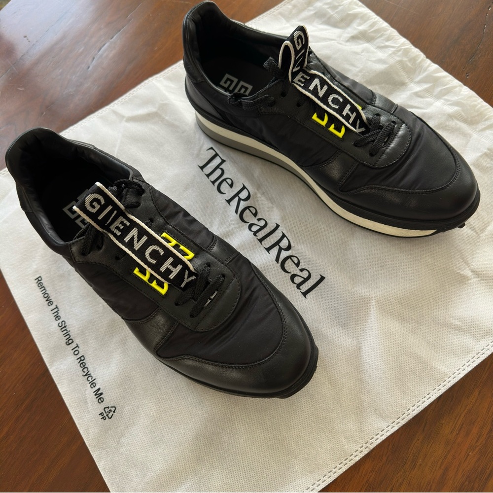Givenchy TR3 Runner Lace Up Men’s Black Leather Sneakers Size 45 US 12 Authentic